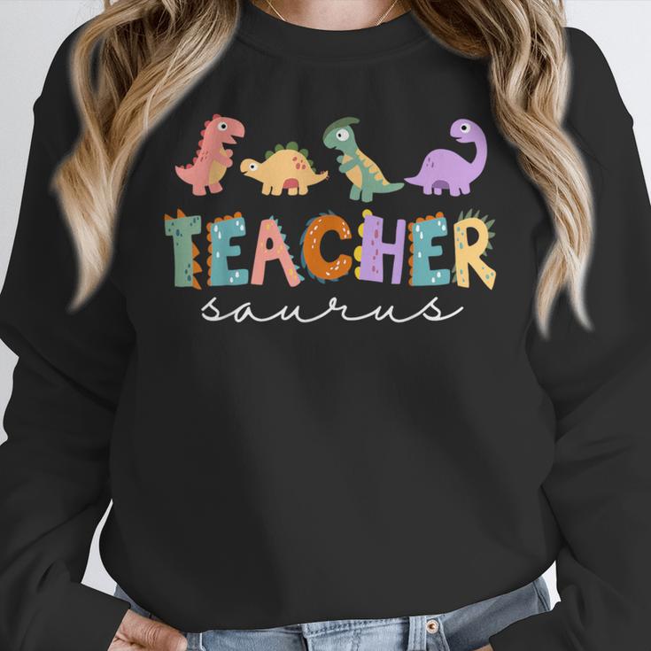 Dinosaur Teacher Teachersaurus Rex Dino Women Crewneck Sweatshirt, funny design Dinosaur Teacher Teachersaurus Rex Dino Women Crewneck Sweatshirt, funny design