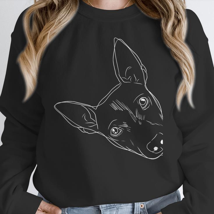 Dog American Hairless Terrier Women Crewneck Sweatshirt, funny design