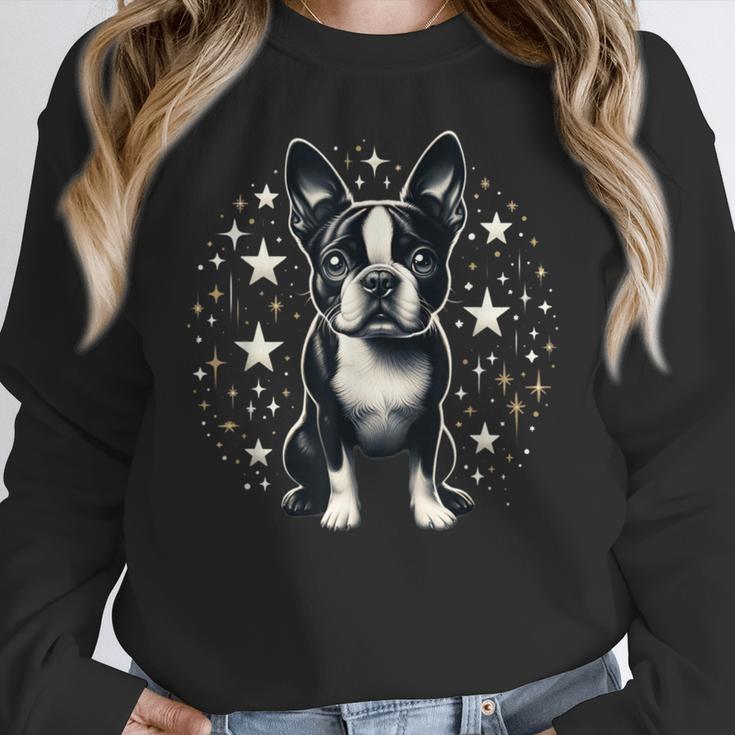 Dog Boston Terrier For Men Women Women Crewneck Sweatshirt, funny design