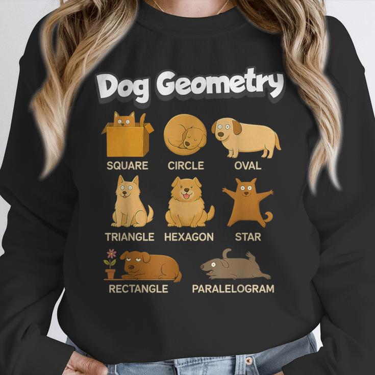 Dog Geometry Math Teacher Back To School STEM Humor Women Crewneck Sweatshirt, funny design Dog Geometry Math Teacher Back To School STEM Humor Women Crewneck Sweatshirt, funny design