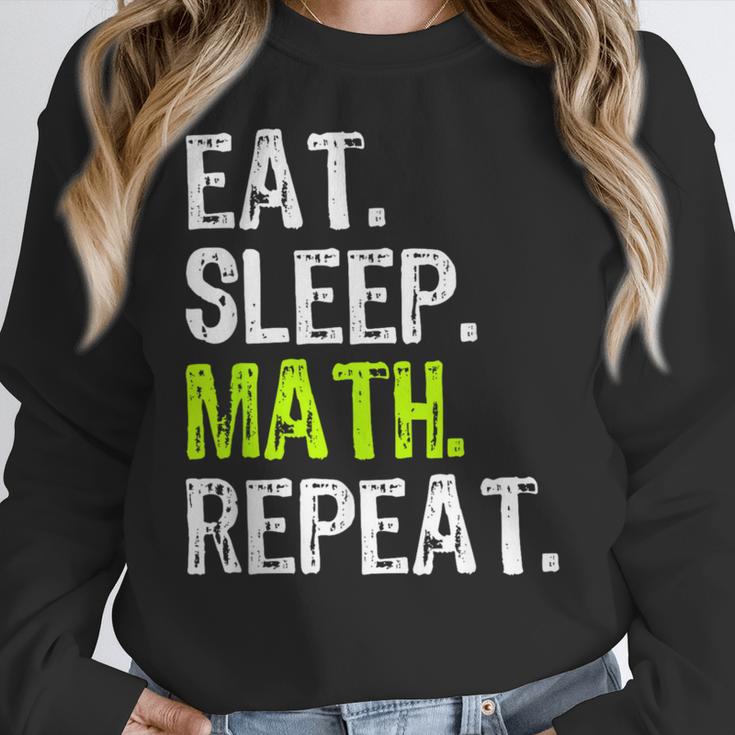 Eat Sleep Math Repeat Teacher Lover Women Crewneck Sweatshirt, funny design Eat Sleep Math Repeat Teacher Lover Women Crewneck Sweatshirt, funny design