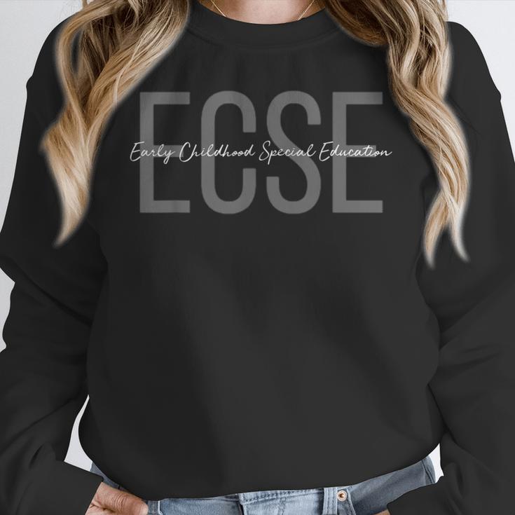 ECSE Early Childhood Teacher Special Education Women Crewneck Sweatshirt, funny design ECSE Early Childhood Teacher Special Education Women Crewneck Sweatshirt, funny design