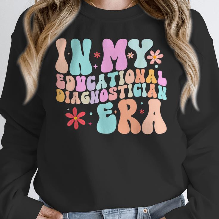 In My Educational Diagnostician Era Learning Support Teacher Women Crewneck Sweatshirt, funny design