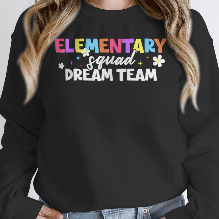 Elementary Squad Dream Team Teacher Student Back To School Women Crewneck Sweatshirt, funny design Elementary Squad Dream Team Teacher Student Back To School Women Crewneck Sweatshirt, funny design