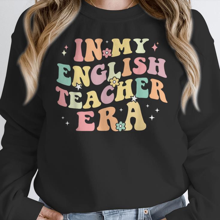 In My English Teacher Era Retro Back To School Literature Men Women Women Crewneck Sweatshirt, English Teacher Gifts, funny design