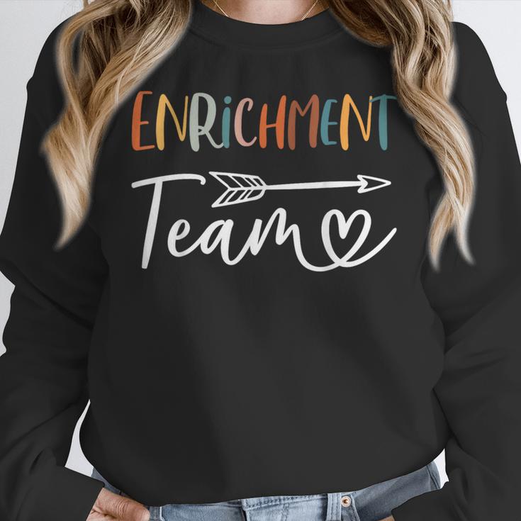 Enrichment Team Enrichment Coordinator Teacher Squad Women Crewneck Sweatshirt, funny design Enrichment Team Enrichment Coordinator Teacher Squad Women Crewneck Sweatshirt, funny design