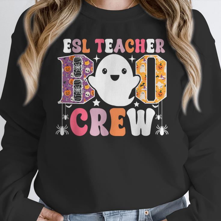 ESL Teacher Boo Crew Halloween Costume Women Crewneck Sweatshirt, Esl Teacher Gifts, funny design ESL Teacher Boo Crew Halloween Costume Women Crewneck Sweatshirt, Esl Teacher Gifts, funny design