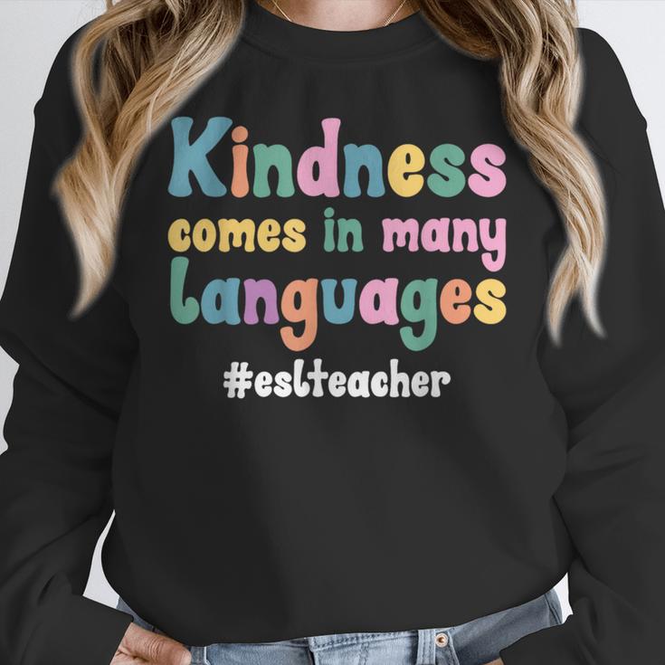 ESL Teacher English As A Second Language Teacher Women Crewneck Sweatshirt, Esl Teacher Gifts, English Teacher Gifts, funny design
