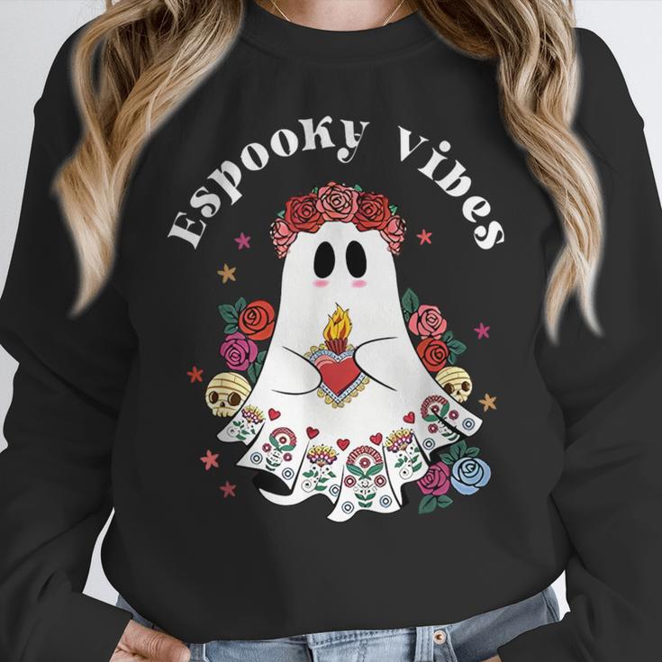 Espooky Vibes Maestra Halloween Spanish Mexican Teacher Women Crewneck Sweatshirt, funny design Espooky Vibes Maestra Halloween Spanish Mexican Teacher Women Crewneck Sweatshirt, funny design