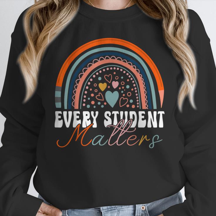 Every Student Matters Paraprofessional Support Teacher Women Crewneck Sweatshirt, funny design