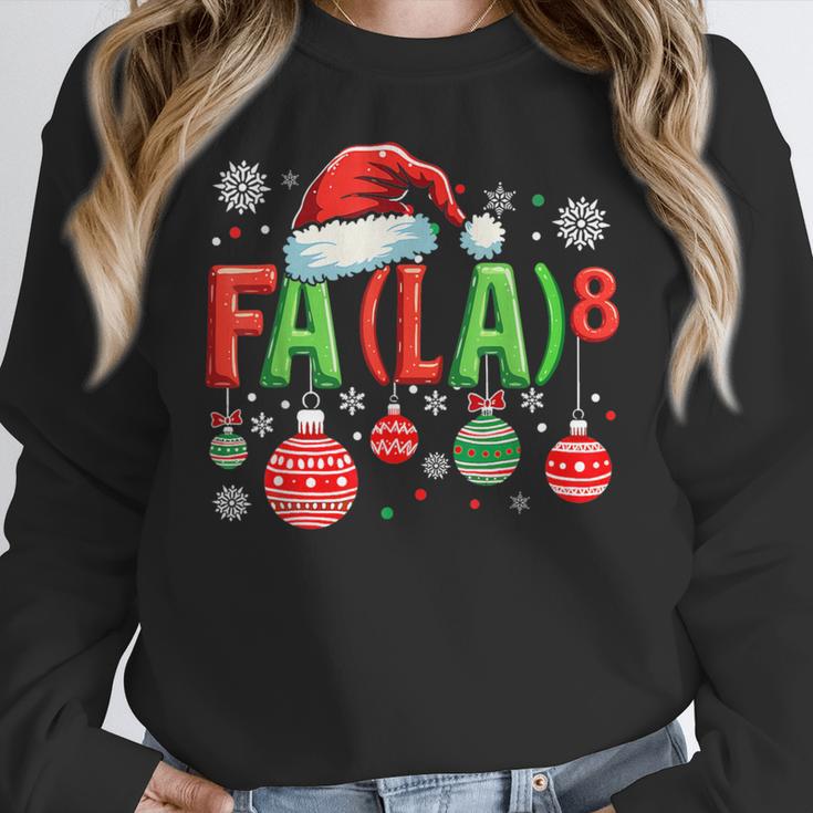 FA LA 8 Christmas Santa FA La Math Teacher Student Women Crewneck Sweatshirt, funny design FA LA 8 Christmas Santa FA La Math Teacher Student Women Crewneck Sweatshirt, funny design