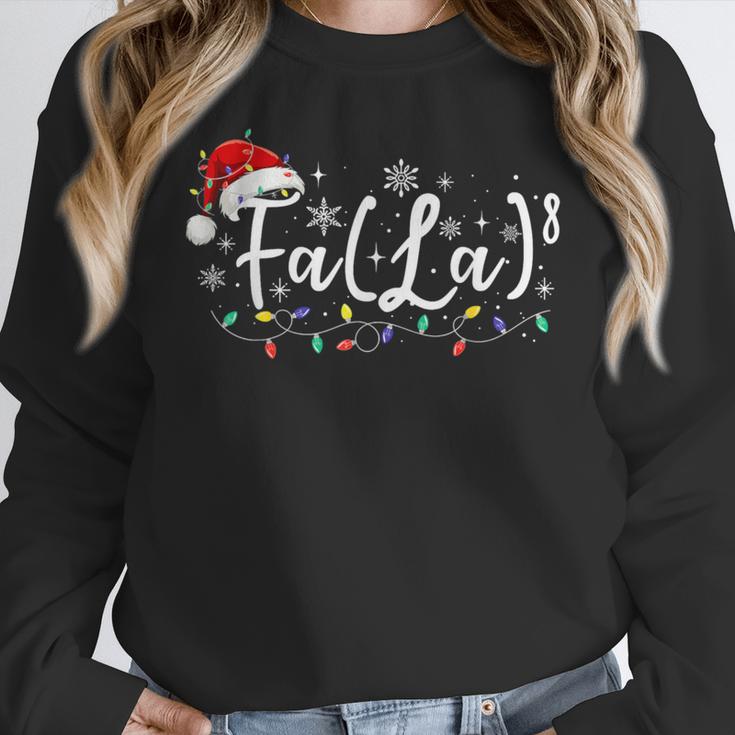 FA LA8 Christmas Santa Fa La Math Teacher Student Women Crewneck Sweatshirt, funny design