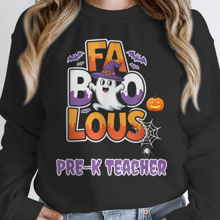 Fabulous Pre-K Teacher Halloween Costume Classroom Outfit Women Crewneck Sweatshirt, funny design Fabulous Pre-K Teacher Halloween Costume Classroom Outfit Women Crewneck Sweatshirt, funny design