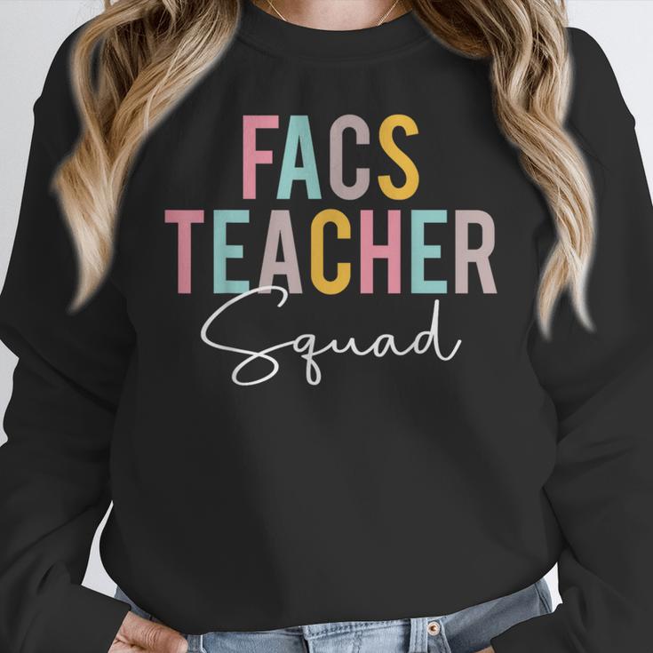 FACS Teacher Squad Colorful Appreciation Day Back To School Men Women Girls Kids Women Crewneck Sweatshirt, funny design FACS Teacher Squad Colorful Appreciation Day Back To School Men Women Girls Kids Women Crewneck Sweatshirt, funny design