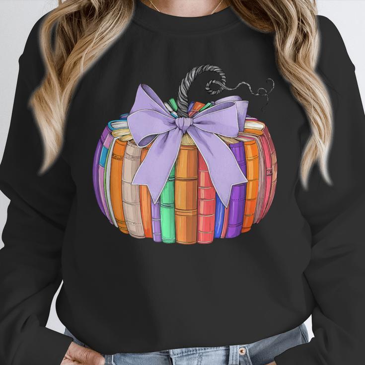 Fall Pumpkin Books Lover Halloween Teacher Teaching Staff Women Crewneck Sweatshirt, funny design Fall Pumpkin Books Lover Halloween Teacher Teaching Staff Women Crewneck Sweatshirt, funny design