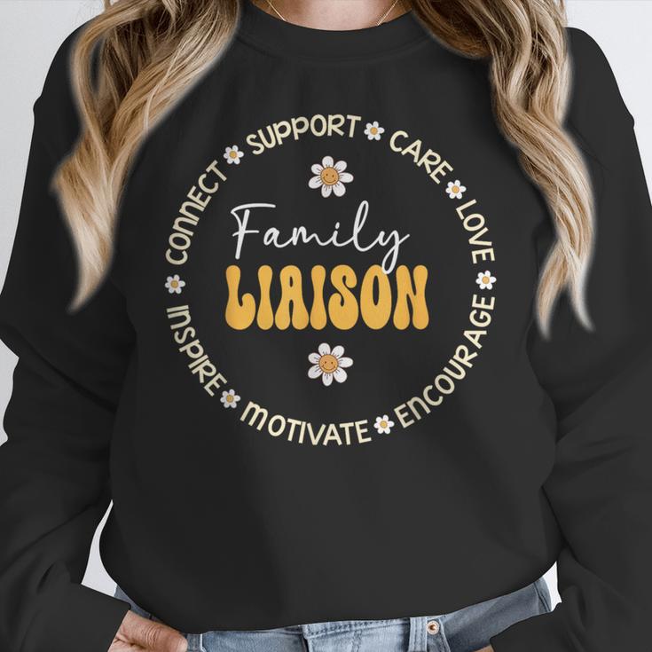 Family Liaison Back To School Teacher Appreciation Week Women Crewneck Sweatshirt, funny design Family Liaison Back To School Teacher Appreciation Week Women Crewneck Sweatshirt, funny design