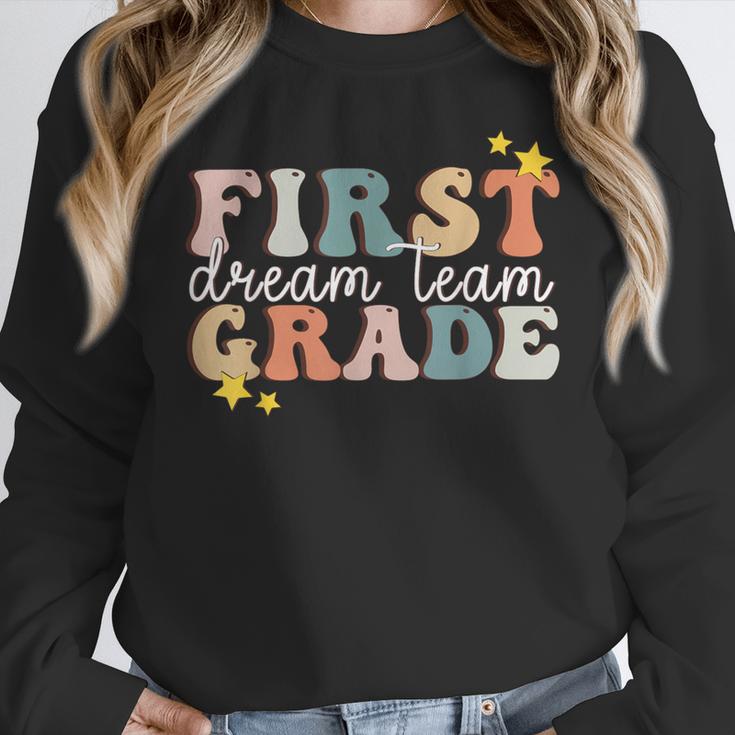 First Grade Dream Team First Day Of 1st Grade Teachers For Men Women Women Crewneck Sweatshirt, First Grade Teacher Gifts, funny design