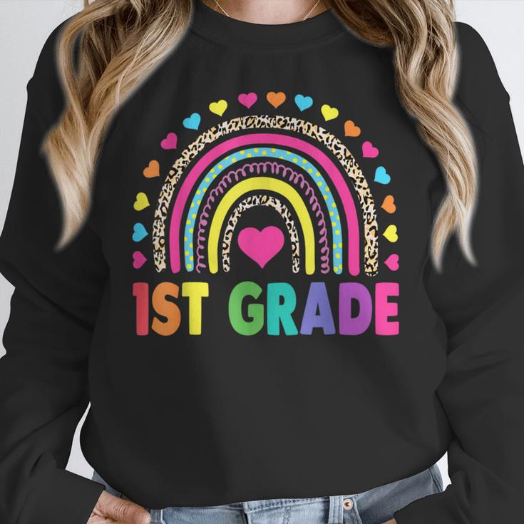 First Grade Rainbow Girls Boys Teacher Team 1st Grade Squad Women Crewneck Sweatshirt, First Grade Teacher Gifts, funny design First Grade Rainbow Girls Boys Teacher Team 1st Grade Squad Women Crewneck Sweatshirt, First Grade Teacher Gifts, funny design