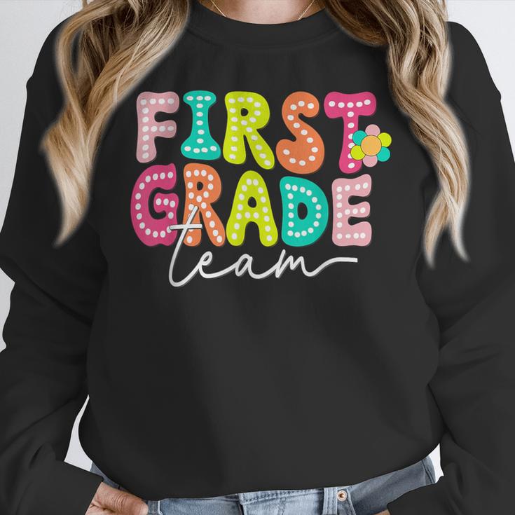 First Grade Team Teacher Back To School 1st Grade Squad Kids Women Crewneck Sweatshirt, First Grade Teacher Gifts, funny design First Grade Team Teacher Back To School 1st Grade Squad Kids Women Crewneck Sweatshirt, First Grade Teacher Gifts, funny design