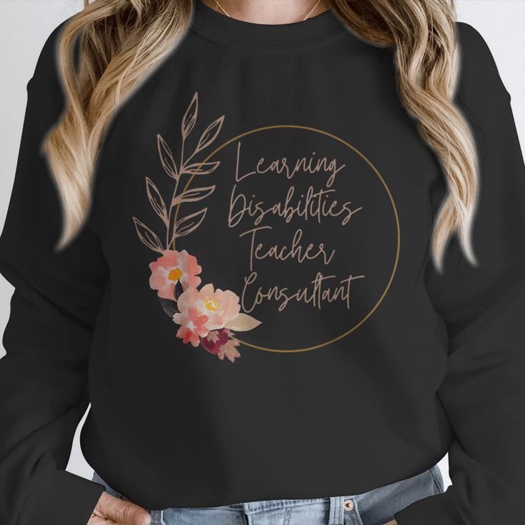Floral Learning Disabilities Teacher Consultant SPED Teacher Women Crewneck Sweatshirt, funny design Floral Learning Disabilities Teacher Consultant SPED Teacher Women Crewneck Sweatshirt, funny design