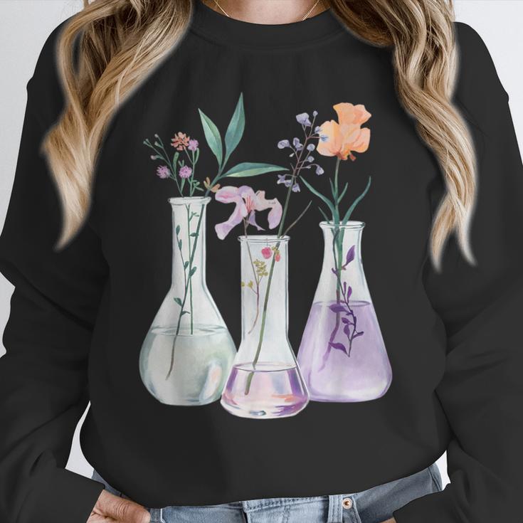 Flowers Test Tube Chemistry Student Science Teacher Women Women Crewneck Sweatshirt, Science Teacher Gifts, funny design Flowers Test Tube Chemistry Student Science Teacher Women Women Crewneck Sweatshirt, Science Teacher Gifts, funny design