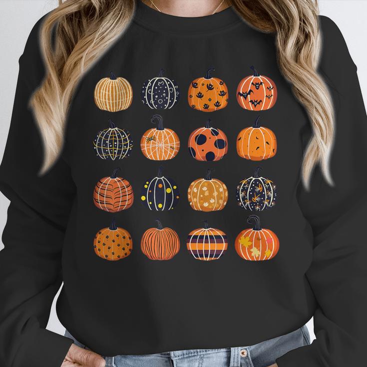 Folk Art Pumpkins Teacher Nurses Admin Witch Halloween Cute Women Crewneck Sweatshirt, funny design Folk Art Pumpkins Teacher Nurses Admin Witch Halloween Cute Women Crewneck Sweatshirt, funny design