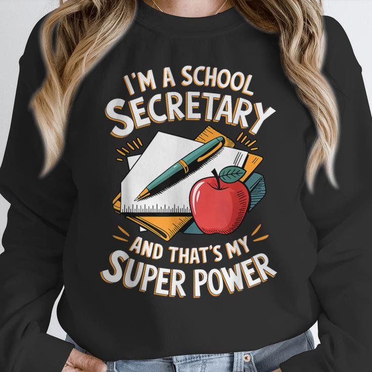 Front Office Teacher Admin Mother I'm A School Secretary Women Crewneck Sweatshirt, funny design Front Office Teacher Admin Mother I'm A School Secretary Women Crewneck Sweatshirt, funny design