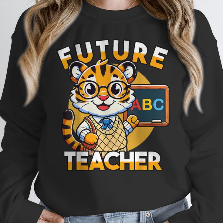 Future Teacher Graphic For Boys Inspiring Young Minds Women Crewneck Sweatshirt, Future Teacher Gifts, funny design