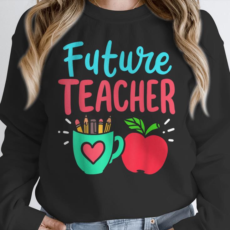 Future Teacher Education Student Women Crewneck Sweatshirt, Future Teacher Gifts, funny design