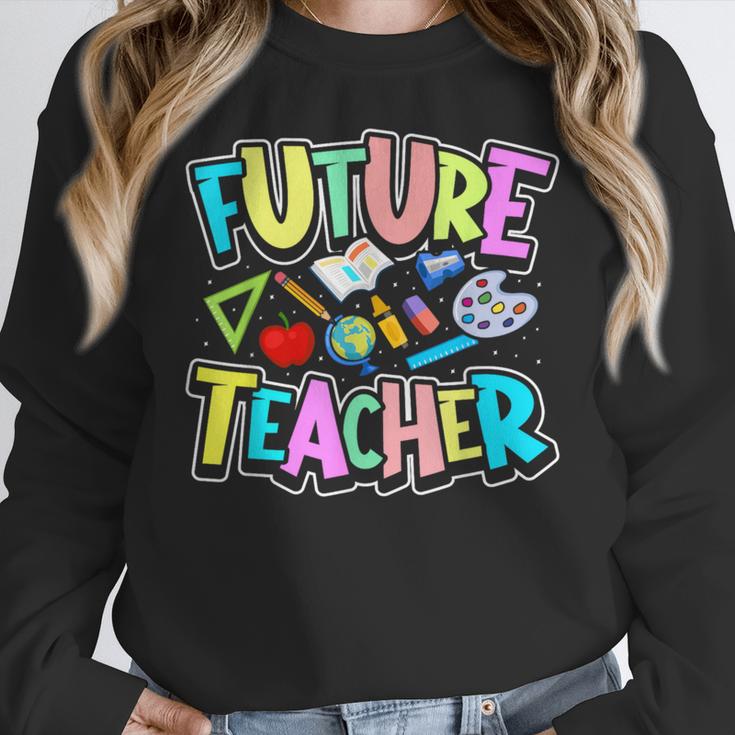 Future Teacher Kid's Career Women Crewneck Sweatshirt, Future Teacher Gifts, funny design Future Teacher Kid's Career Women Crewneck Sweatshirt, Future Teacher Gifts, funny design