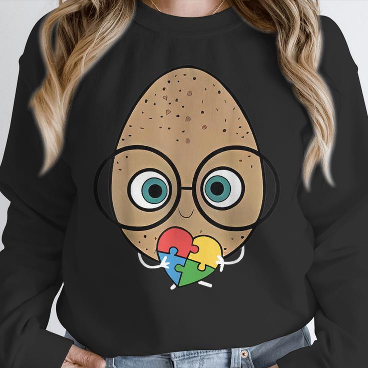 The Good Egg Teacher Halloween Costume Food Group Cute Women Crewneck Sweatshirt, funny design