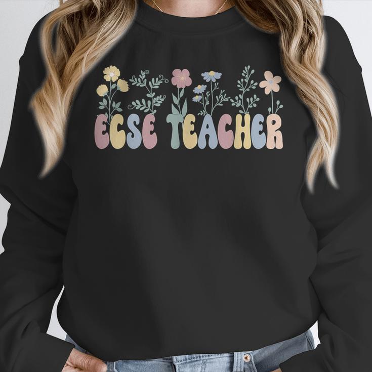 Groovy ECSE Early Childhood Special Education Teacher Women Crewneck Sweatshirt, Groovy Teacher Gifts, funny design Groovy ECSE Early Childhood Special Education Teacher Women Crewneck Sweatshirt, Groovy Teacher Gifts, funny design