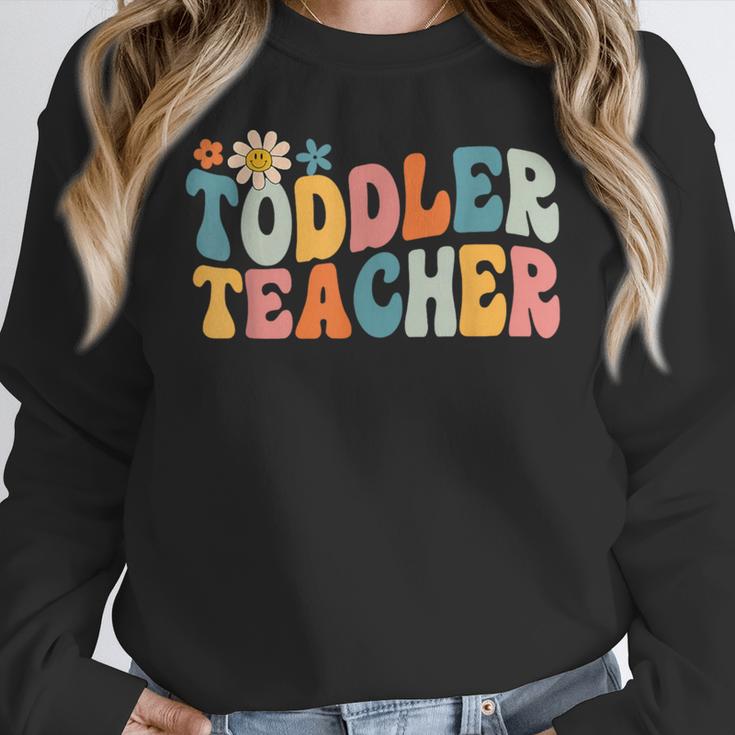 Groovy Toddler Teacher Appreciation Back To School Women Crewneck Sweatshirt, Groovy Teacher Gifts, funny design Groovy Toddler Teacher Appreciation Back To School Women Crewneck Sweatshirt, Groovy Teacher Gifts, funny design