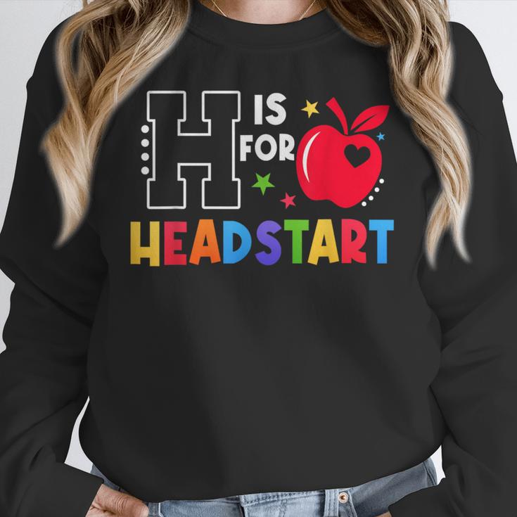 H Is For Head Start Teacher First Day Of School Tee Women Crewneck Sweatshirt, funny design H Is For Head Start Teacher First Day Of School Tee Women Crewneck Sweatshirt, funny design