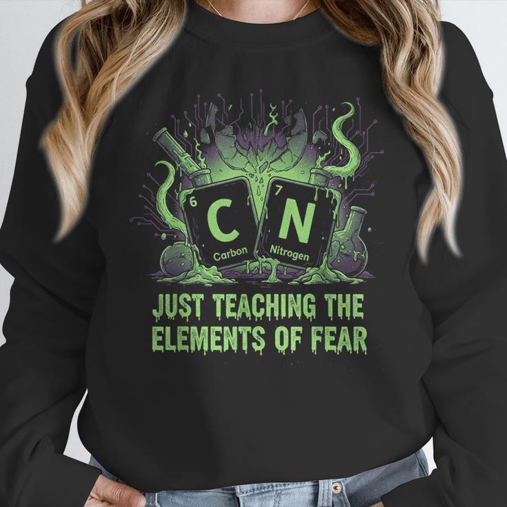 Halloween 67 Meme Science Chemistry Teacher Periodic Table Women Crewneck Sweatshirt, Science Teacher Gifts, funny design
