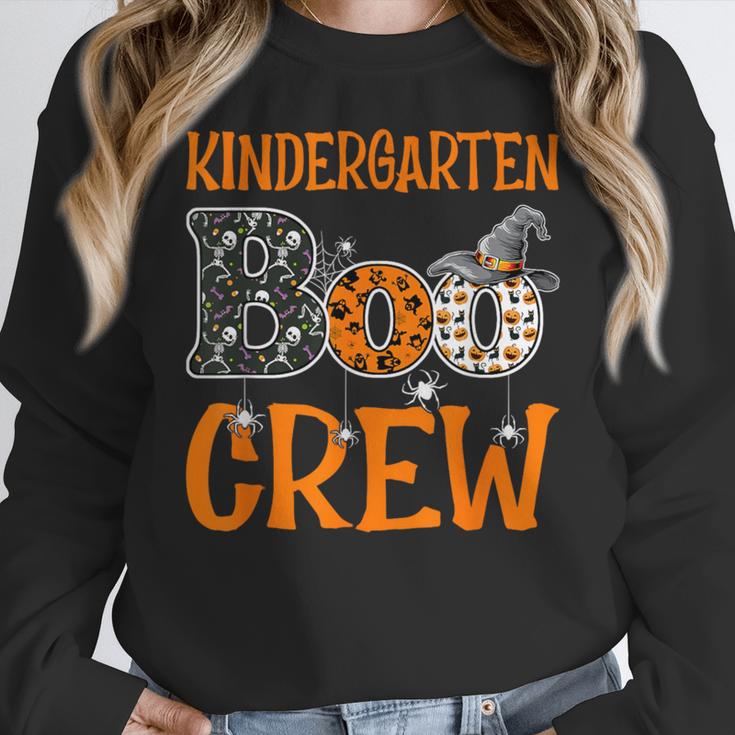 Halloween Kindergarten Boo Crew Kinder Teacher Student Women Crewneck Sweatshirt, funny design Halloween Kindergarten Boo Crew Kinder Teacher Student Women Crewneck Sweatshirt, funny design