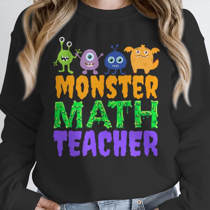 Halloween Monster Math Teacher Men Women Women Crewneck Sweatshirt, funny design Halloween Monster Math Teacher Men Women Women Crewneck Sweatshirt, funny design