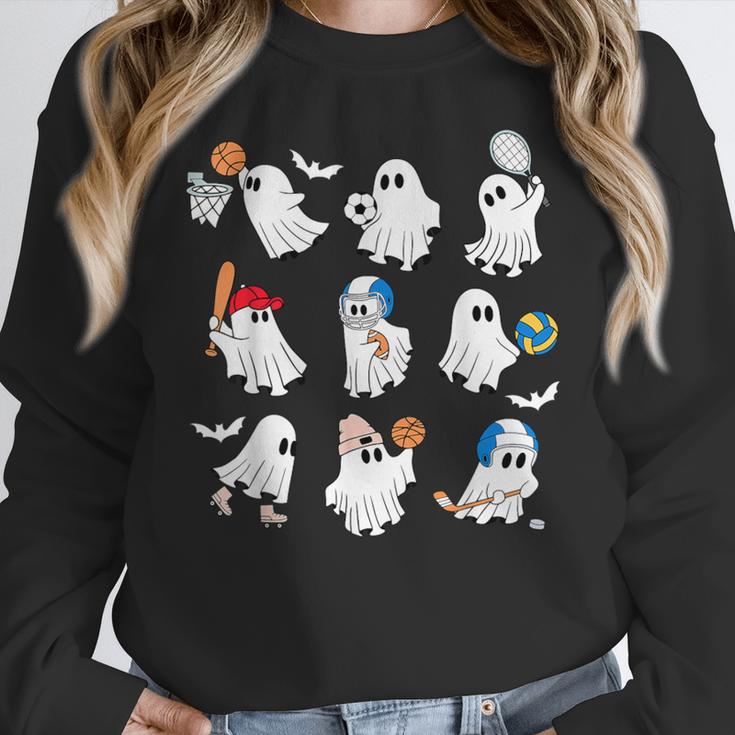 Halloween PE Teacher Ghost Playing Soccer Football Baseball Women Crewneck Sweatshirt, Pe Teacher Gifts, funny design Halloween PE Teacher Ghost Playing Soccer Football Baseball Women Crewneck Sweatshirt, Pe Teacher Gifts, funny design