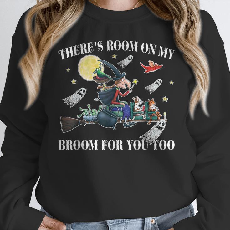 Halloween There's Room On My Broom For You Too Teacher Women Crewneck Sweatshirt, funny design Halloween There's Room On My Broom For You Too Teacher Women Crewneck Sweatshirt, funny design