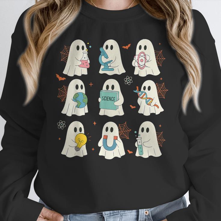 Halloween Science Teacher Student Ghost Laboratory Men Women Women Crewneck Sweatshirt, Science Teacher Gifts, funny design Halloween Science Teacher Student Ghost Laboratory Men Women Women Crewneck Sweatshirt, Science Teacher Gifts, funny design