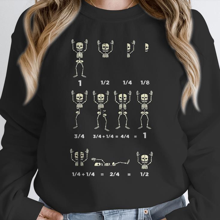 Halloween Skeleton Math Fraction Teacher Men Women Women Crewneck Sweatshirt, funny design Halloween Skeleton Math Fraction Teacher Men Women Women Crewneck Sweatshirt, funny design