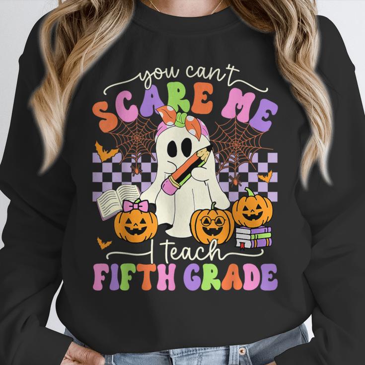 Halloween Teacher You Can't Scare Me I Teach Fifth Grade Women Crewneck Sweatshirt, funny design Halloween Teacher You Can't Scare Me I Teach Fifth Grade Women Crewneck Sweatshirt, funny design