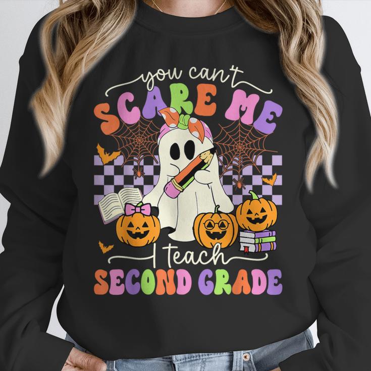 Halloween Teacher You Can't Scare Me I Teach Second Grade Women Crewneck Sweatshirt, funny design Halloween Teacher You Can't Scare Me I Teach Second Grade Women Crewneck Sweatshirt, funny design