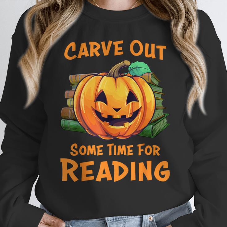 Halloween Teacher Librarian Pumpkin Reading Books Men Women Kids Women Crewneck Sweatshirt, funny design Halloween Teacher Librarian Pumpkin Reading Books Men Women Kids Women Crewneck Sweatshirt, funny design