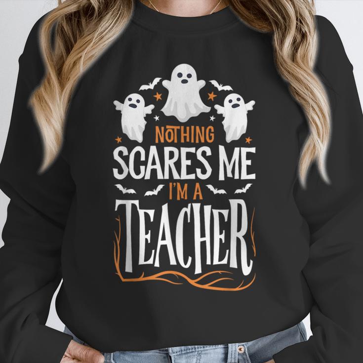 Halloween Teacher Nothing Scares Me Women Men Teachers Women Crewneck Sweatshirt, funny design Halloween Teacher Nothing Scares Me Women Men Teachers Women Crewneck Sweatshirt, funny design