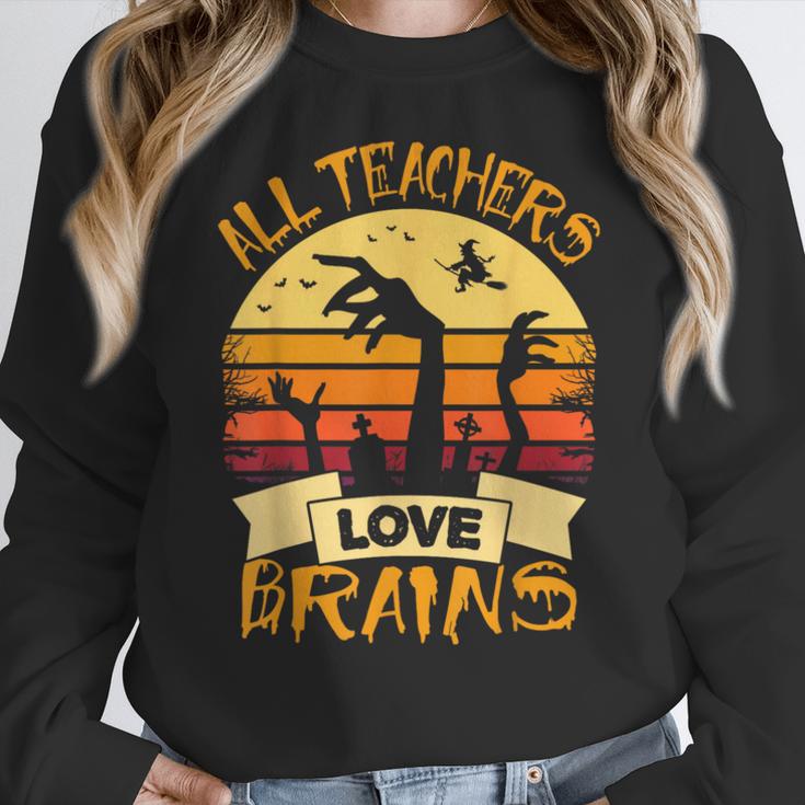 Halloween Teacher Shirt All Teachers Love Brains Halloween Men Women Women Crewneck Sweatshirt, funny design Halloween Teacher Shirt All Teachers Love Brains Halloween Men Women Women Crewneck Sweatshirt, funny design