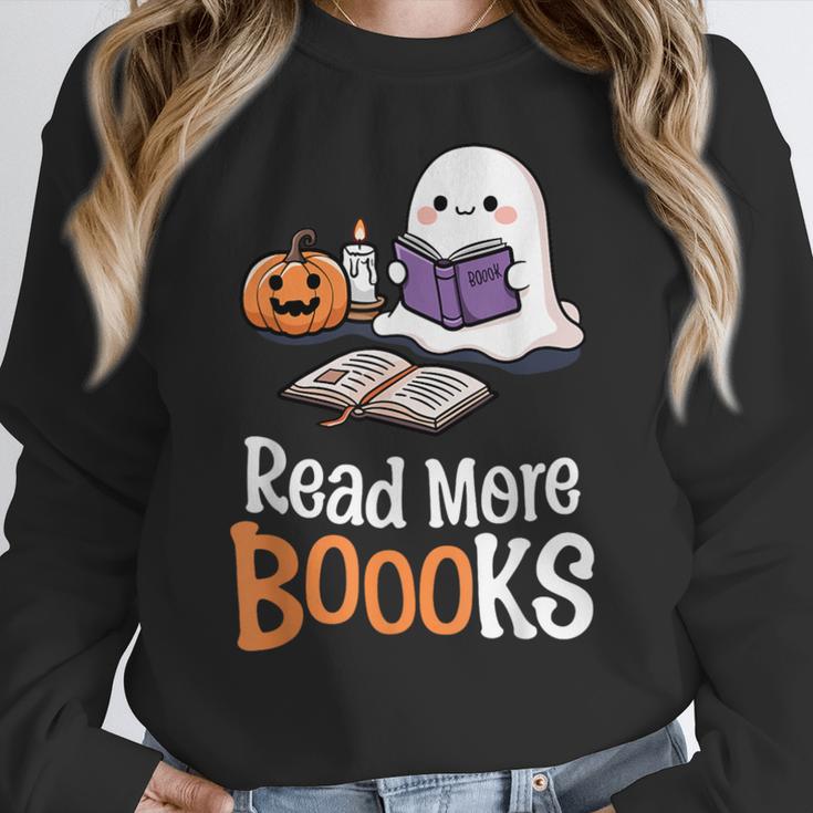 Halloween Teacher Women Cute Reading Ghost Read More Books Women Crewneck Sweatshirt, funny design Halloween Teacher Women Cute Reading Ghost Read More Books Women Crewneck Sweatshirt, funny design