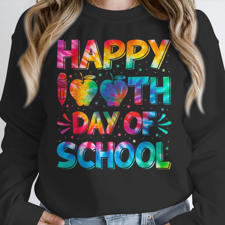 Happy 100th Day Of School Teacher Student 100 Days Tie Dye Men Women Kids Women Crewneck Sweatshirt, funny design Happy 100th Day Of School Teacher Student 100 Days Tie Dye Men Women Kids Women Crewneck Sweatshirt, funny design