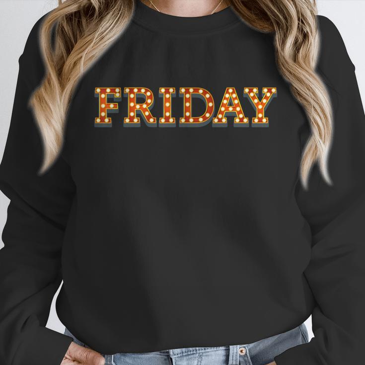 Happy Friday Love Fridays Fun Teacher For Men Women Women Crewneck Sweatshirt, funny design