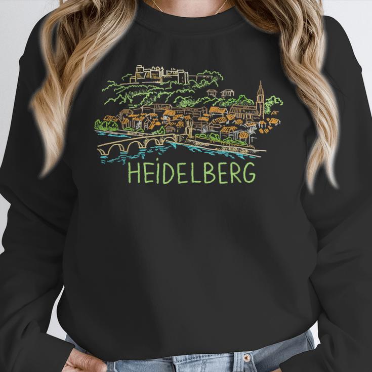 Heidelberg Germany Art Men Women Women Crewneck Sweatshirt, funny design